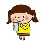 スマートフォンを使う子供（女の子）
