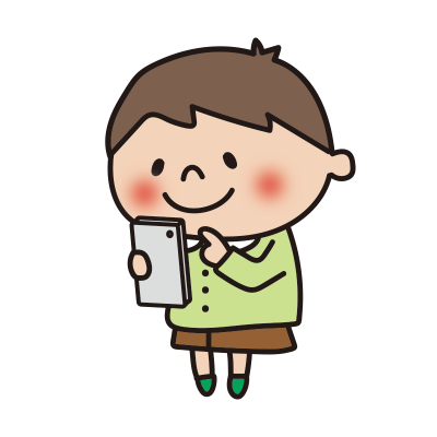 スマートフォンを使う子供（男の子）