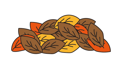 山盛りの落ち葉