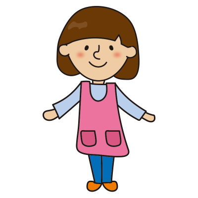 髪の短い保育士