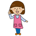 指をさす髪の短い保育士3