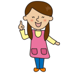 指をさす二つ結びの保育士3