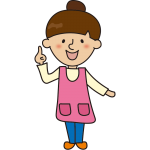 指をさすお団子の保育士1