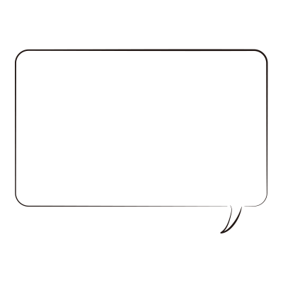 筆書きの四角い吹き出し1