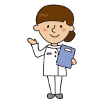 カルテをもって案内する看護師