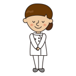 お辞儀をする看護師