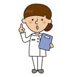 カルテをもって指をさしている看護師