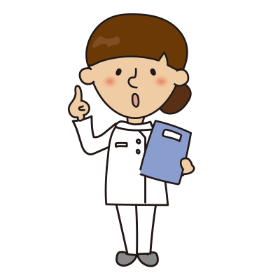 カルテをもって指をさしている看護師