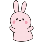 うさぎのパペット