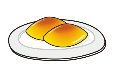 お皿にのったスイートポテト