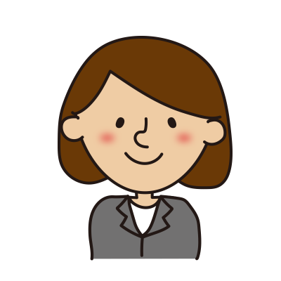 スーツの髪の短い女性