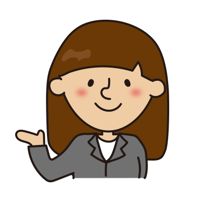 案内しているスーツの女性1