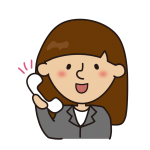 電話を掛けるスーツの女性1