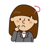 困っているスーツの女性1