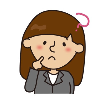 困っているスーツの女性1