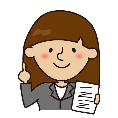 説明しているスーツの女性1