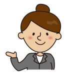 案内しているスーツの女性2