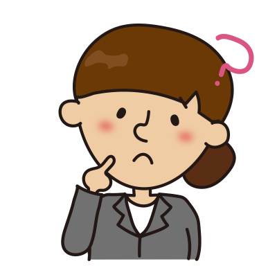 困っているスーツの女性3