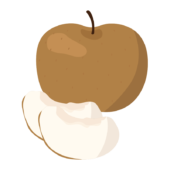 カットされた梨とまるごとの梨