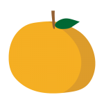 葉っぱ付きのみかん