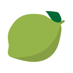 葉っぱの付いたライム