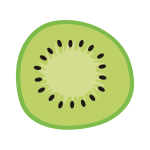 輪切りのキウイ