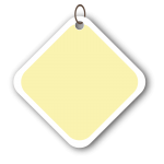 四角い黄色のタグ