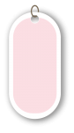 丸みのあるピンクのタグ