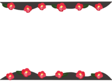 椿の花の枠2