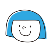 おかっぱの女の子（青）