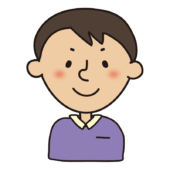 襟付きの洋服を着ている男性2