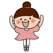 ピンクのドレスでバレエを踊っている子供（女の子4）