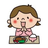 いただきますをしている子供（女の子）