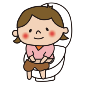 トイレトレーニングしている子供（女の子）