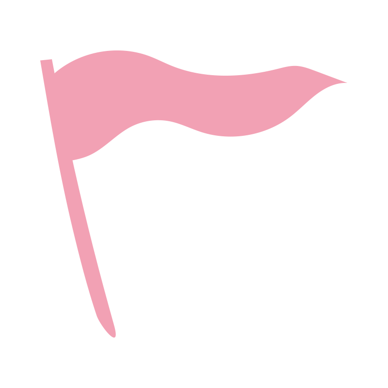 なびいているピンクの旗の無料 フリー イラスト てがきっず 可愛い手描きイラスト 保育園 小学校 Pta向けのフリー素材