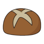 切り込みのある丸いパン1