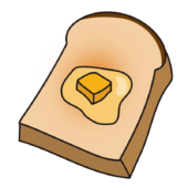 バターをのせたトースト
