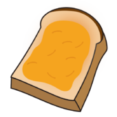 マーマレードを塗ったトースト