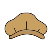 パン屋さんの帽子