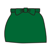 腰巻きのエプロン（緑）