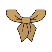 コックリボン（茶）