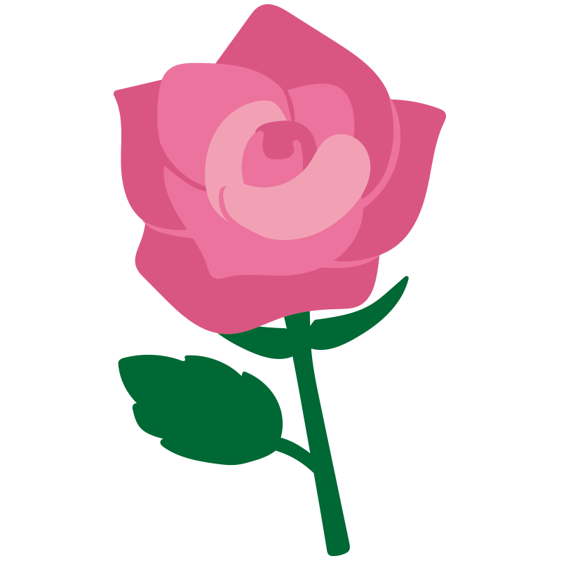 1本のピンクのバラ2