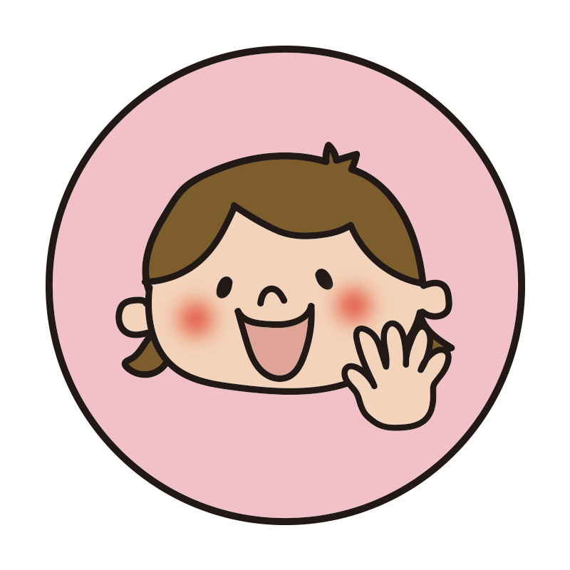 ピンクの丸の中に女の子1 パー の無料 フリー イラスト てがきっず 可愛い手描きイラスト 保育園 小学校 Pta向けのフリー素材