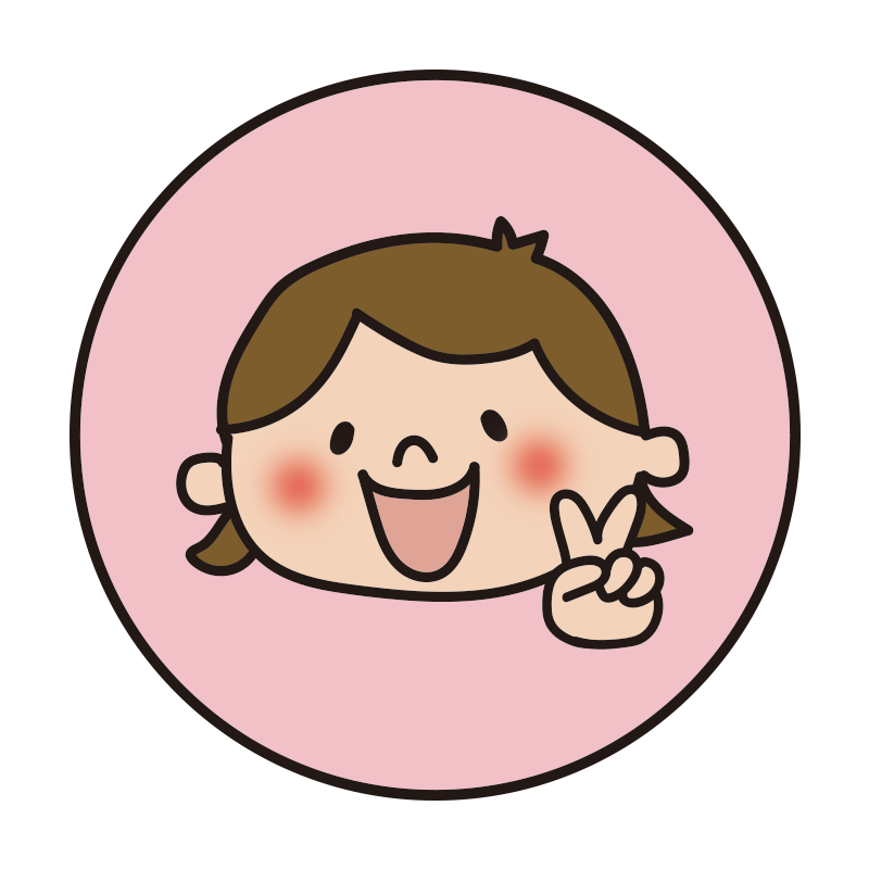 ピンクの丸の中に女の子1 チョキ の無料 フリー イラスト てがきっず 可愛い手描きイラスト 保育園 小学校 Pta向けのフリー素材