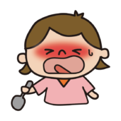 辛い表情の子供（女の子1）