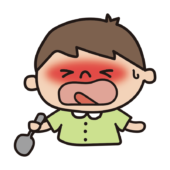 辛い表情の子供（男の子2）