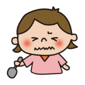 苦い表情の子供（女の子1）