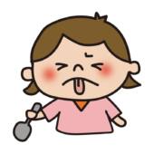 しょっぱい表情の子供（女の子1）