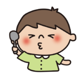 酸っぱい表情の子供（男の子2）