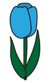 チューリップ（青）